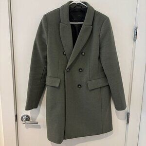 Green Mango Double Breasted Coat - Size L